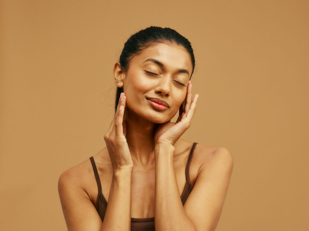 woman with smooth skin